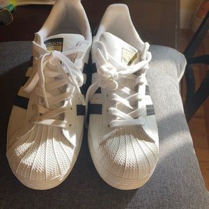 Adidas white and black Superstar Sneakers